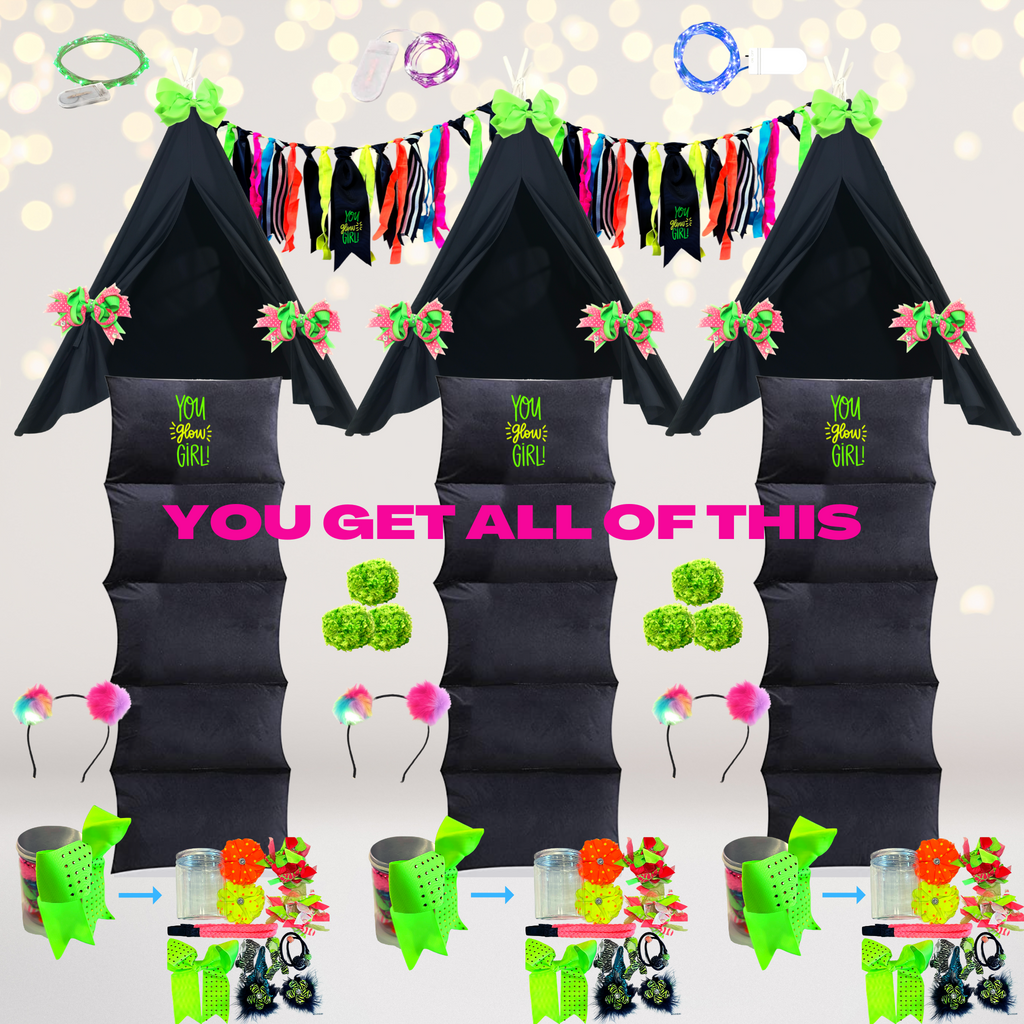 Glow Party-Glow in the Dark Party Sleepover Kit- Neon Party Supplies