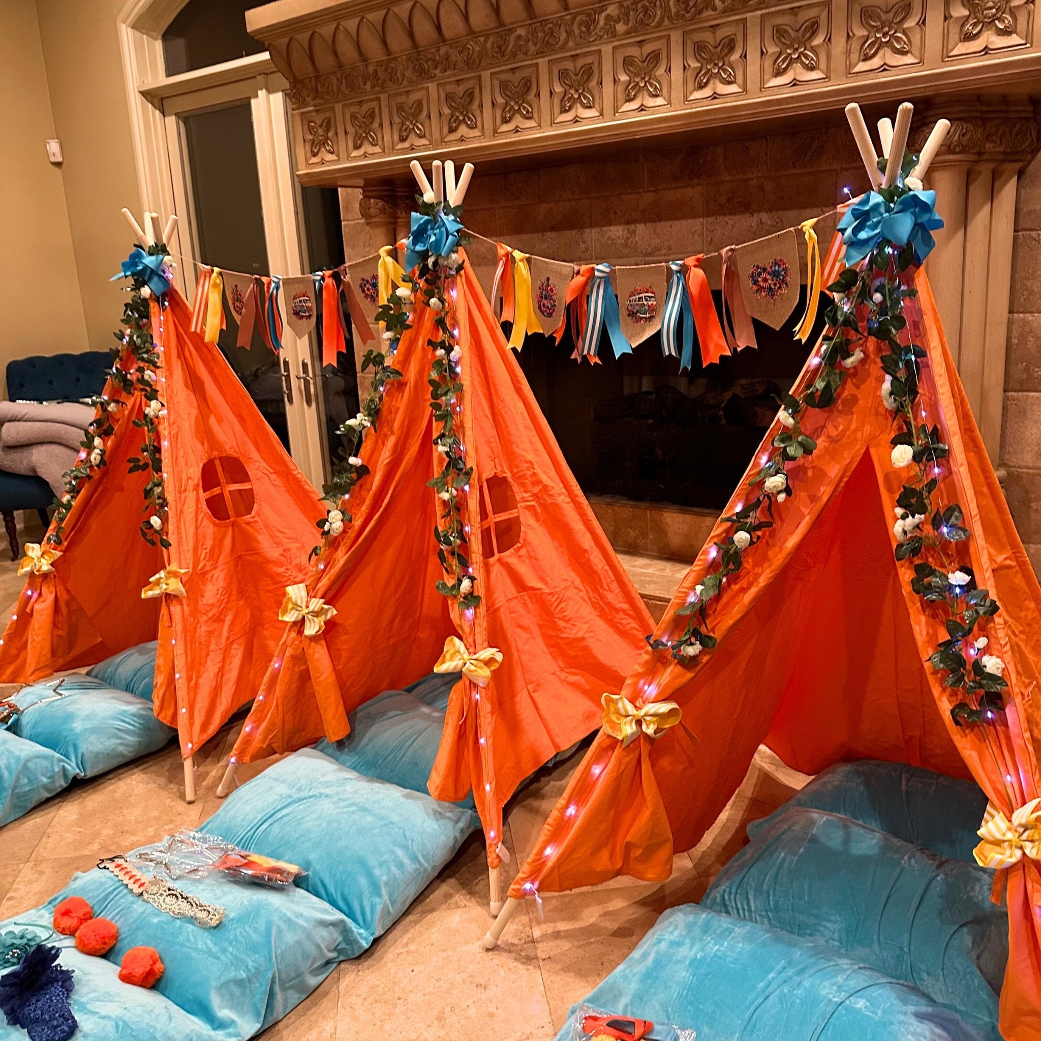 Flower Power Boho Theme Hippie Sleepover Party in a Box