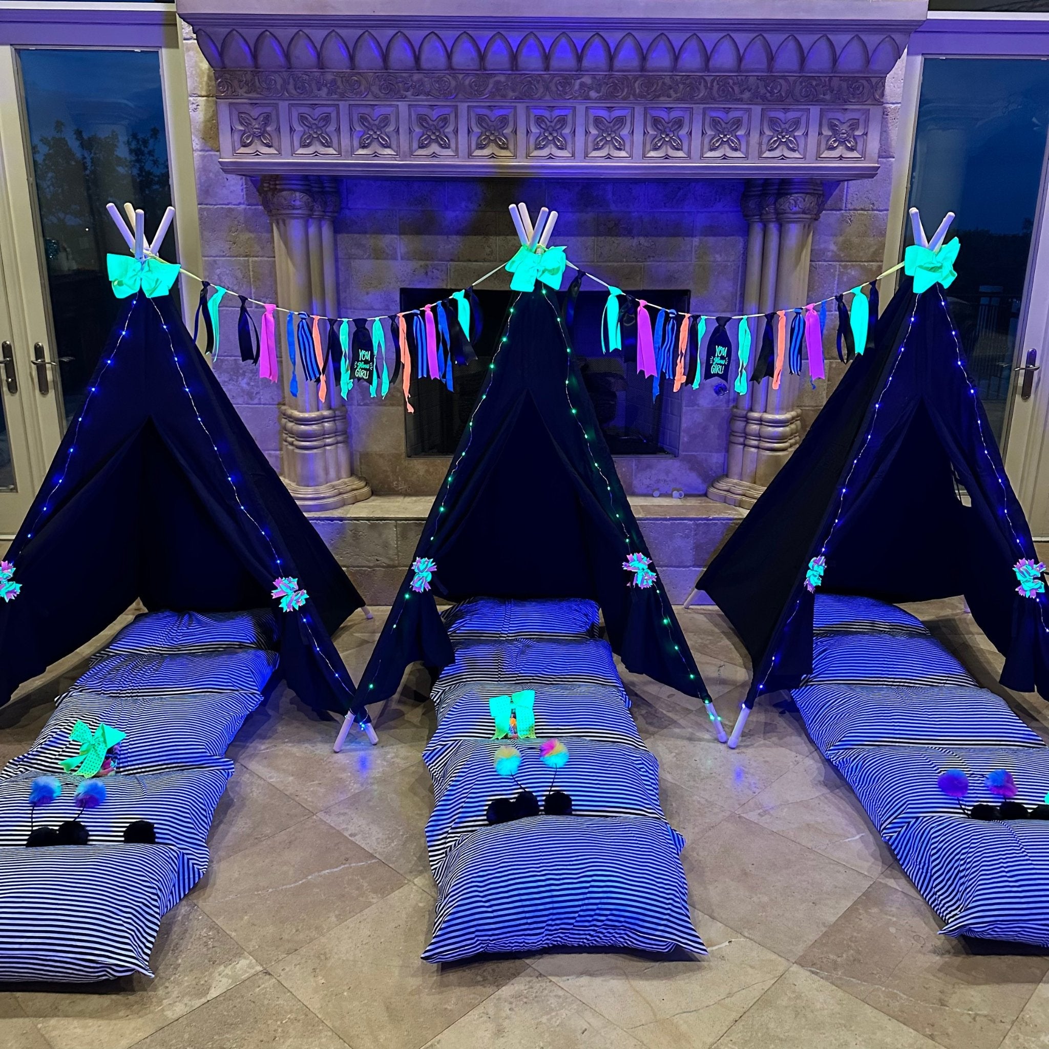 Glow Party-Glow in the Dark Party Sleepover Kit- Neon Party Supplies