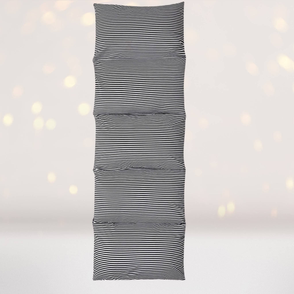 Black and White Stripe Pillow Bed Slipcover, Floor Lounger, Party Item, Gift for Kids
