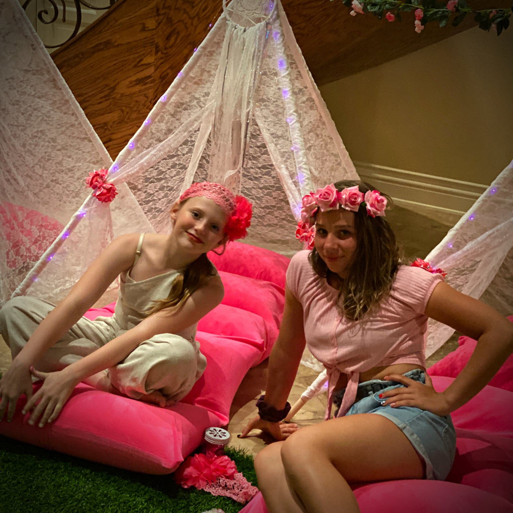Boho Teepee Tent Glamping Party Bundle, Sleepover Party in a Box, Boho Party Decorations