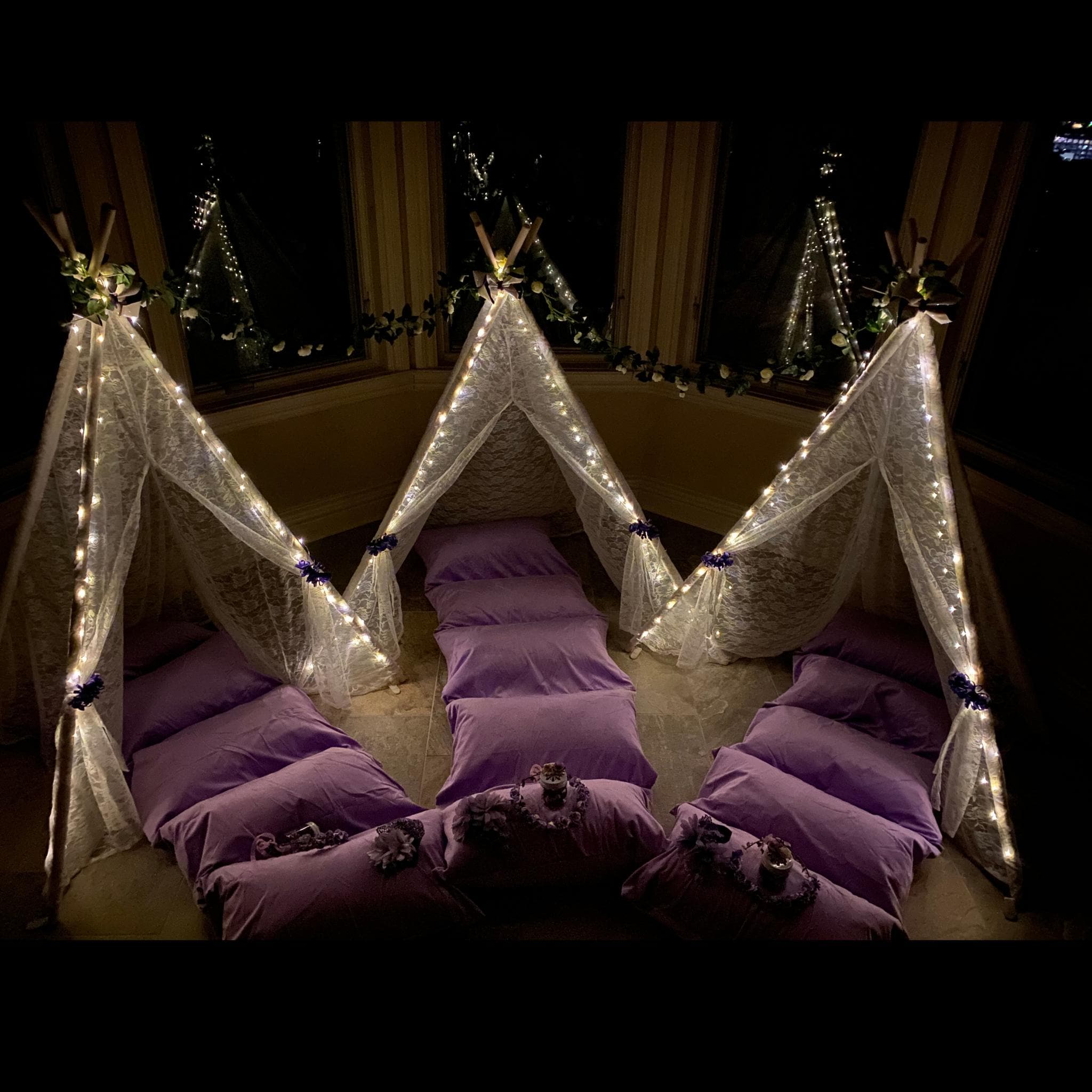 Boho Teepee Tent Glamping Party Bundle, Sleepover Party in a Box, Boho Party Decorations