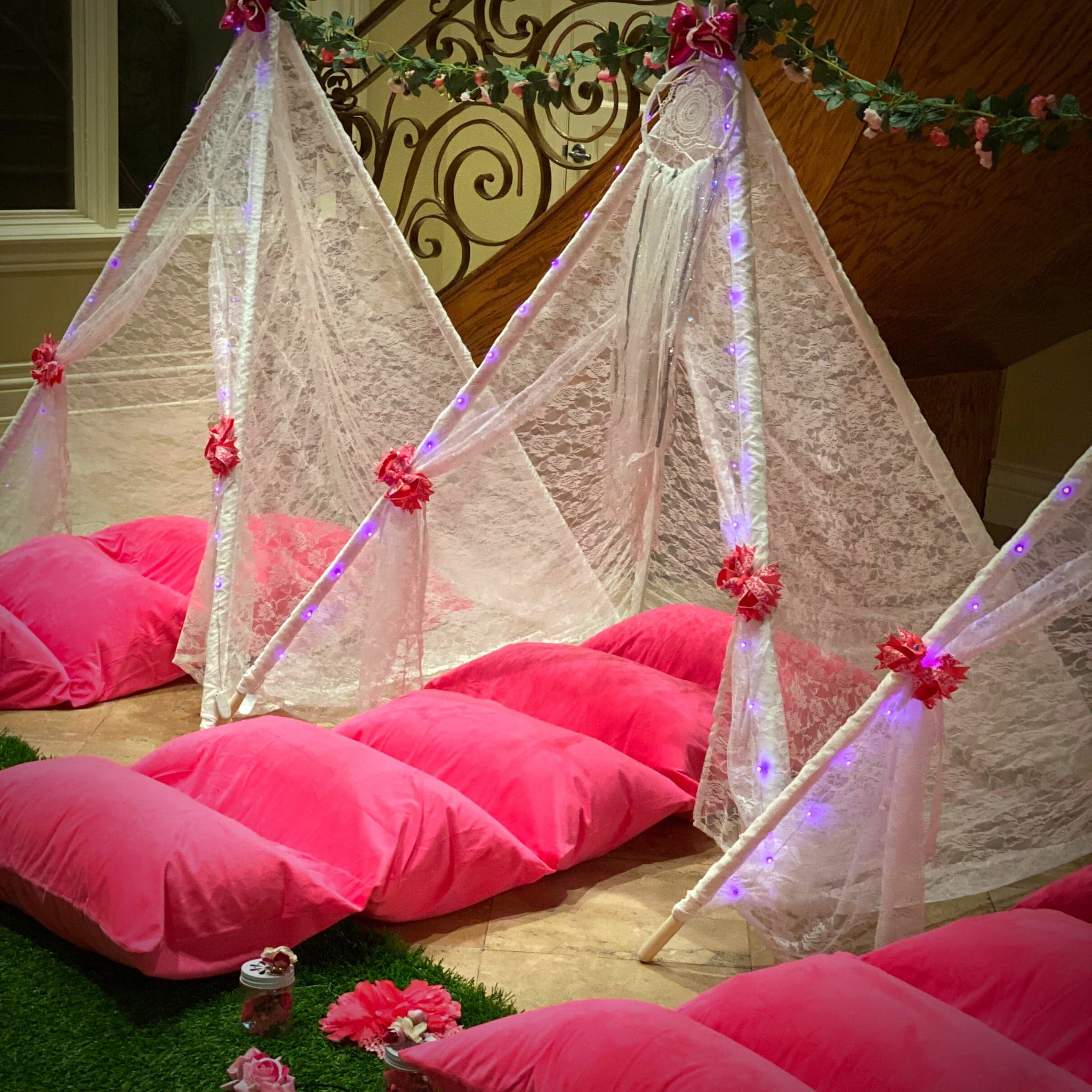 Boho Teepee Tent Glamping Party Bundle, Sleepover Party in a Box, Boho Party Decorations