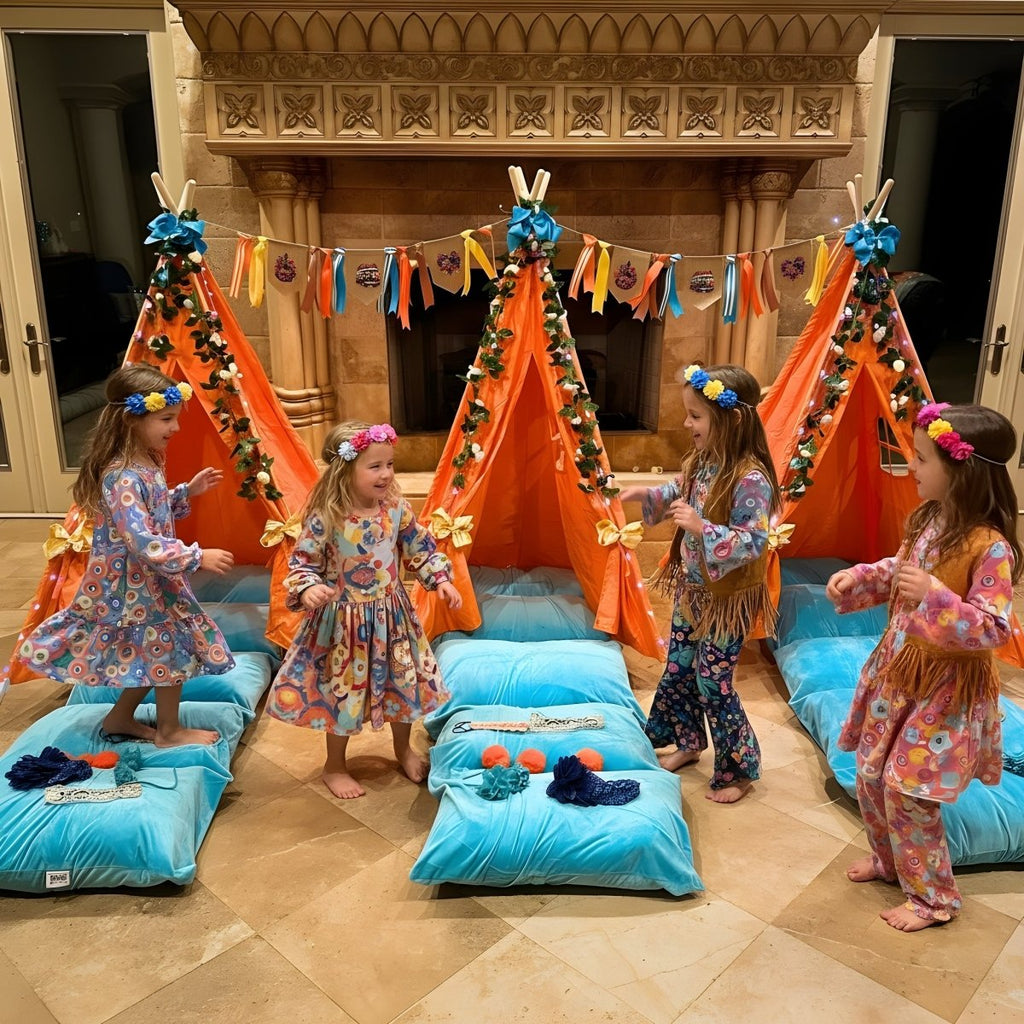 Flower Power Boho Theme Hippie Sleepover Party in a Box