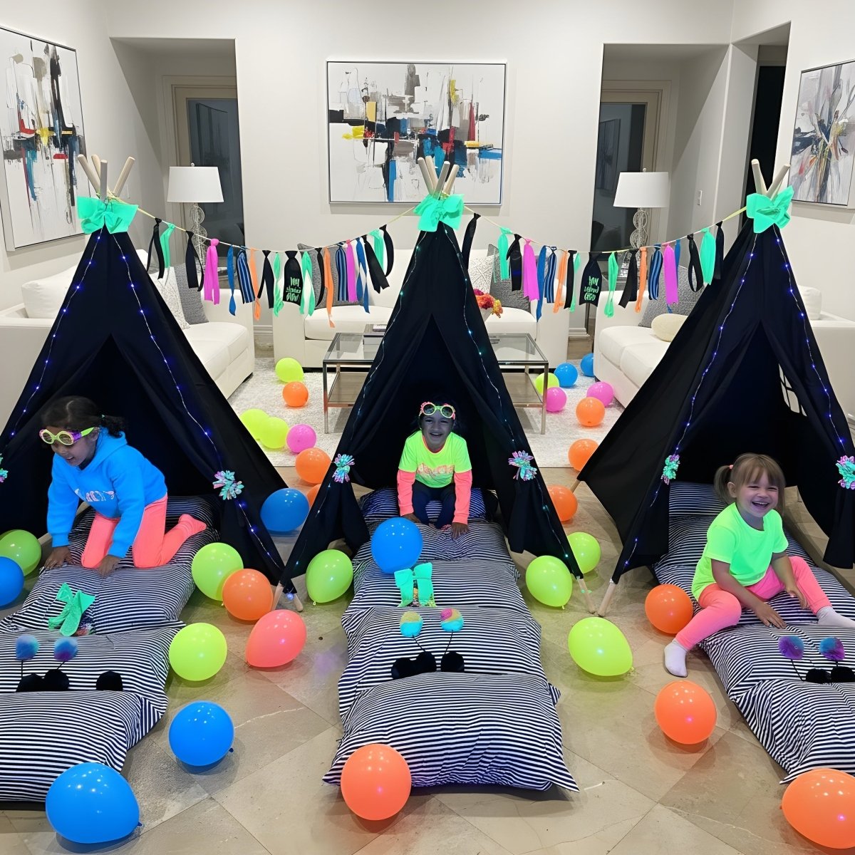 Glow Party-Glow in the Dark Party Sleepover Kit- Neon Party Supplies