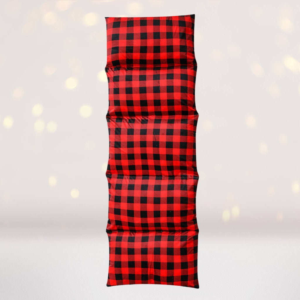 Red and Black Plaid Pillow Bed Case, Lumberjack Print Floor Lounger Holiday Gift