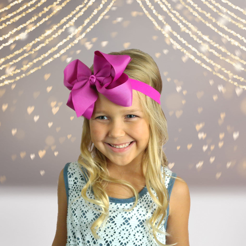 Soft Elastic Bow Headband, Baby Basic Bow Headband